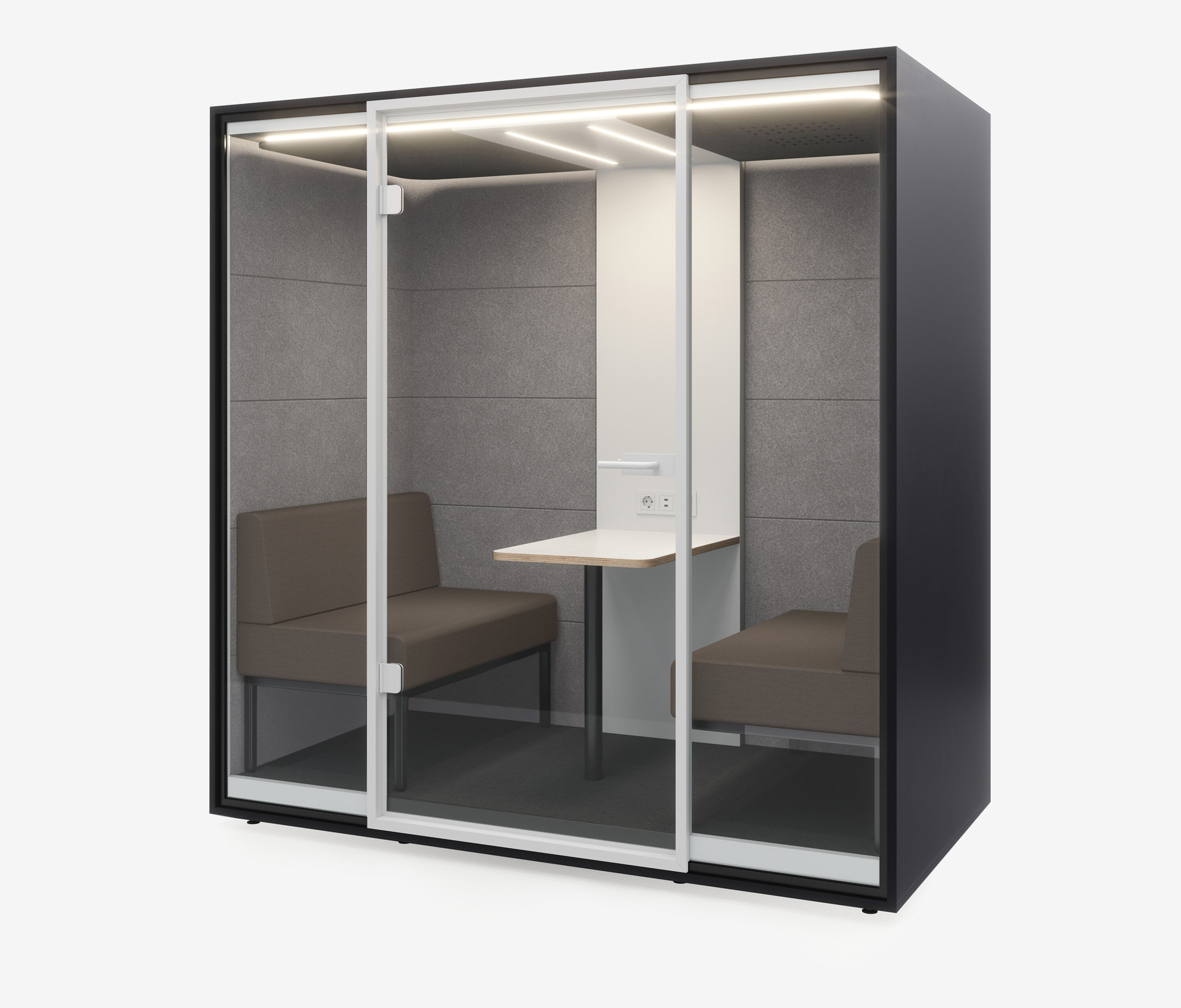 Meetingbox Quattro Anthrazit Weiß Hellgrau Kaffee Standard Weiß