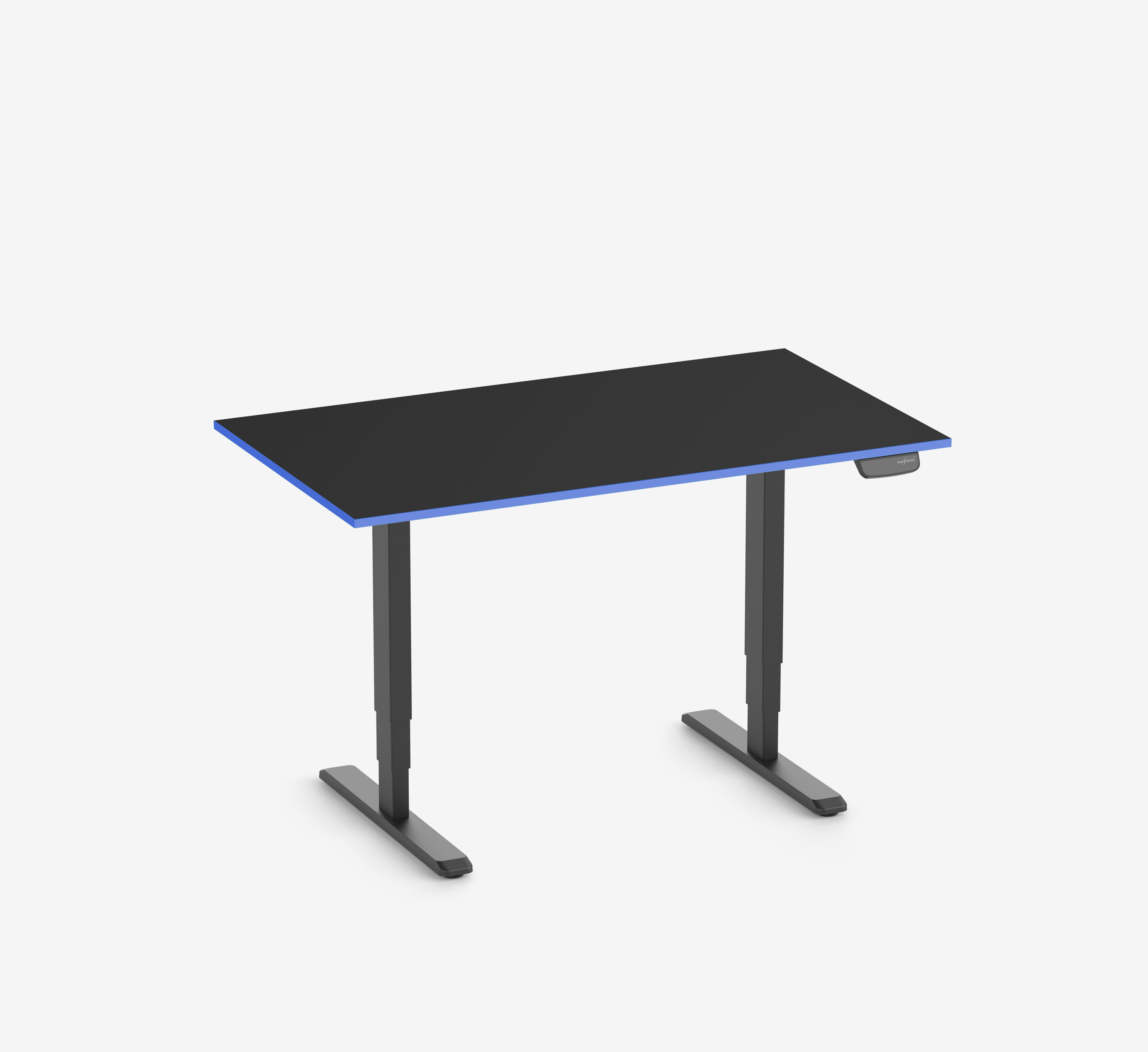 Primus Gamingschreibtisch Rechteck, Schwarz Klassik Royal Blue 140x80