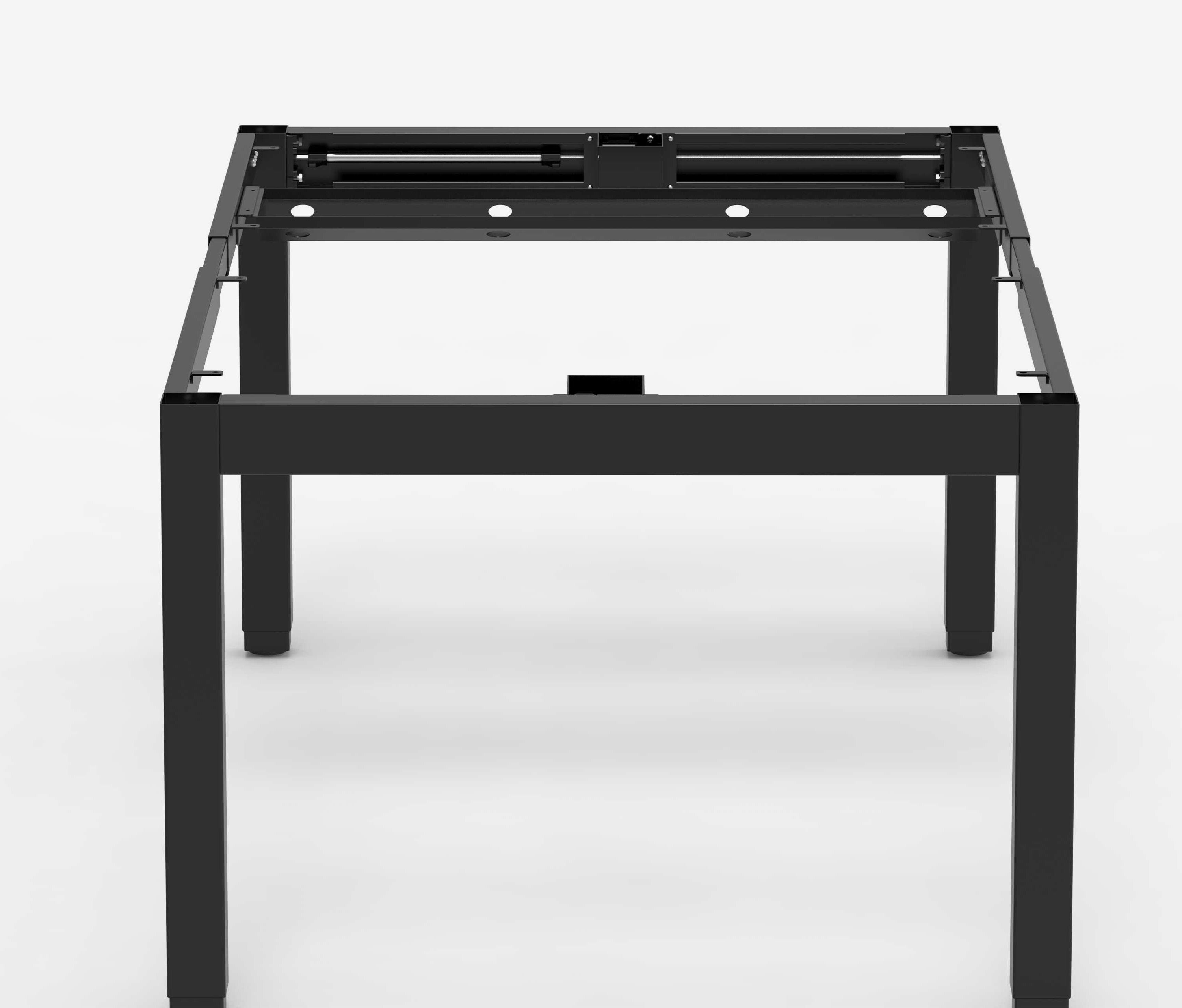 PRIMUS 4-Bein Schreibtisch Schwarz Eiche 1800 x 1000 x 25 mm