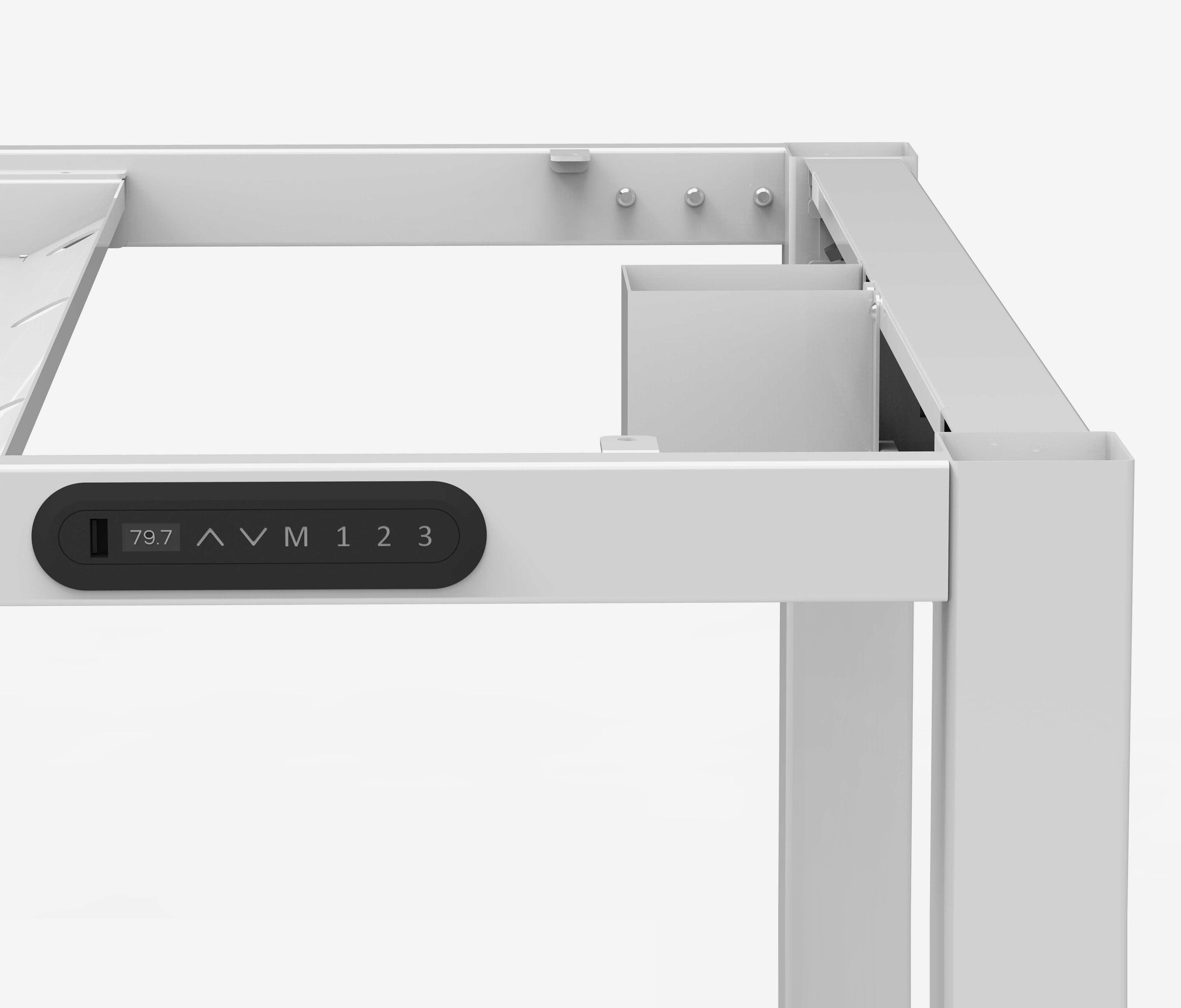 PRIMUS 4-Bein Schreibtisch Weiß Nussbaum 1600 x 800 x 25 mm 