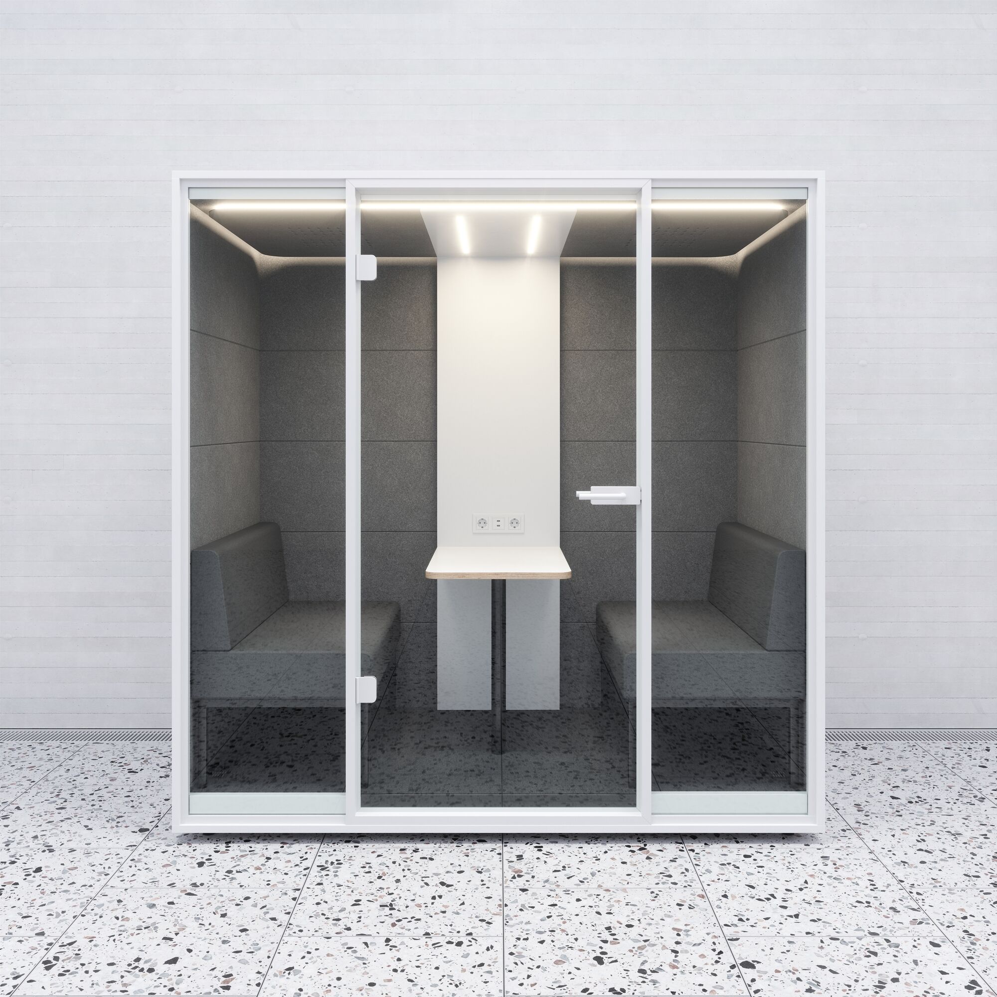 Meetingbox Quattro Anthrazit Weiß Kaffee Grau Standard Weiß