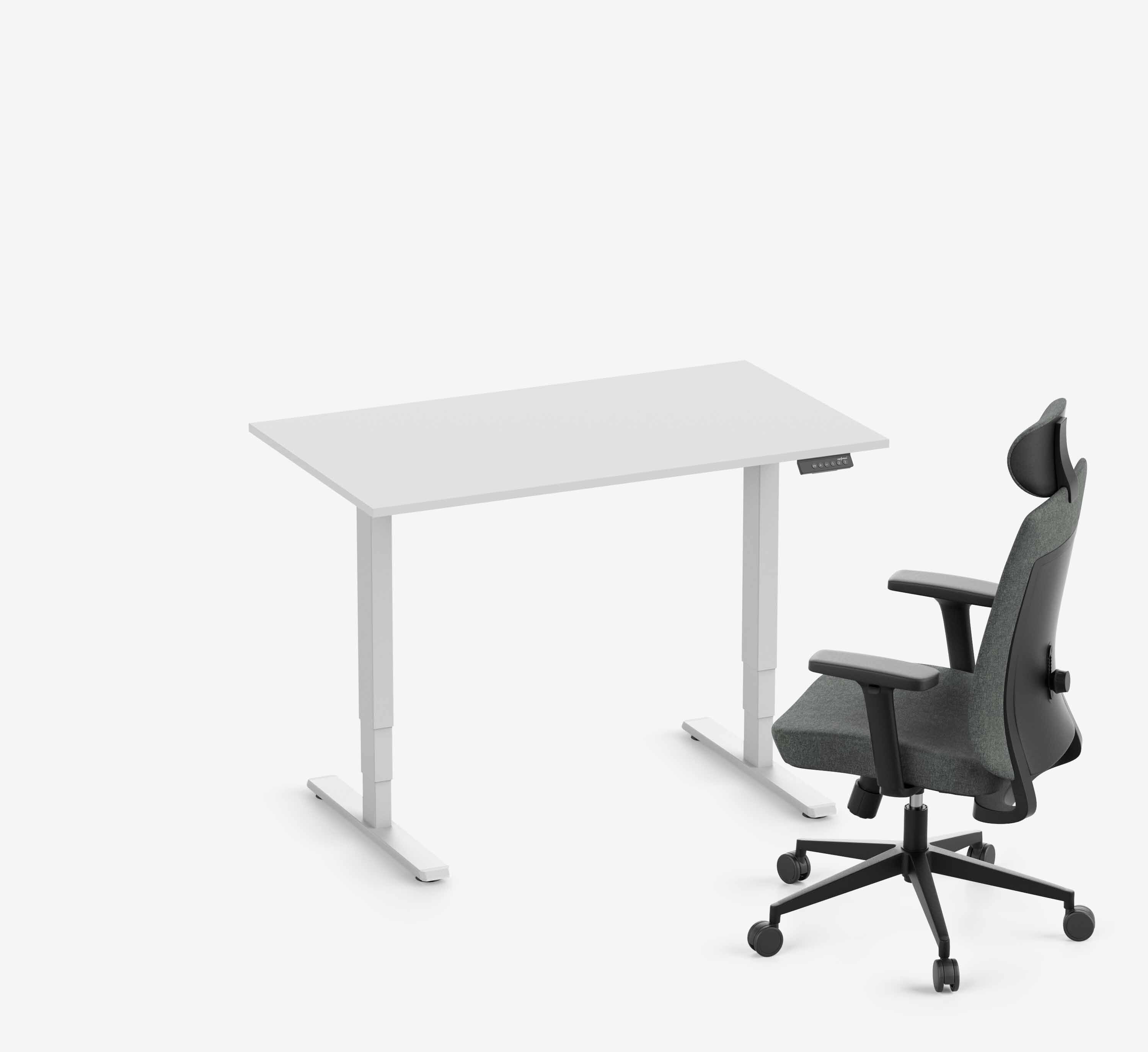 FOKUS + Stuhl Weiß Lichtgrau Hoch 1200 x 70 x 19 mm