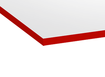 FOKUS Gamingschreibtisch Weiß 140x80 Rechteck Fire Red 
