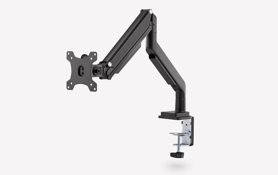 Single Gasdruck Monitorarm - silber