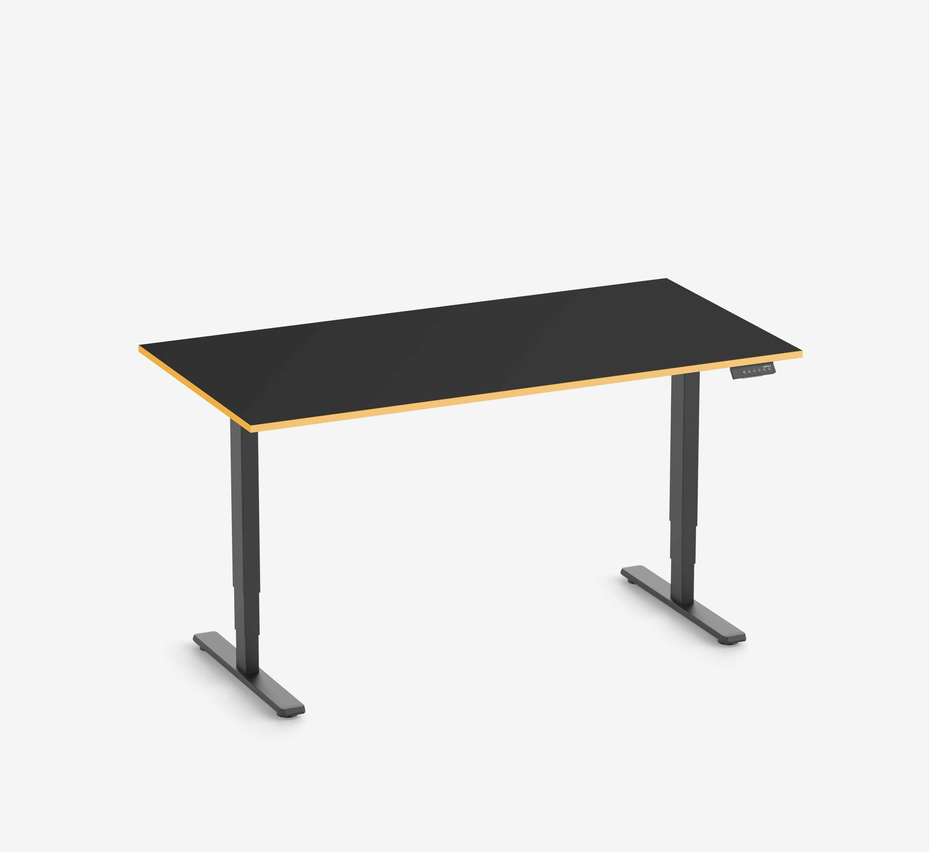 FOKUS Gamingschreibtisch Schwarz 160x80 Rechteck Sundown