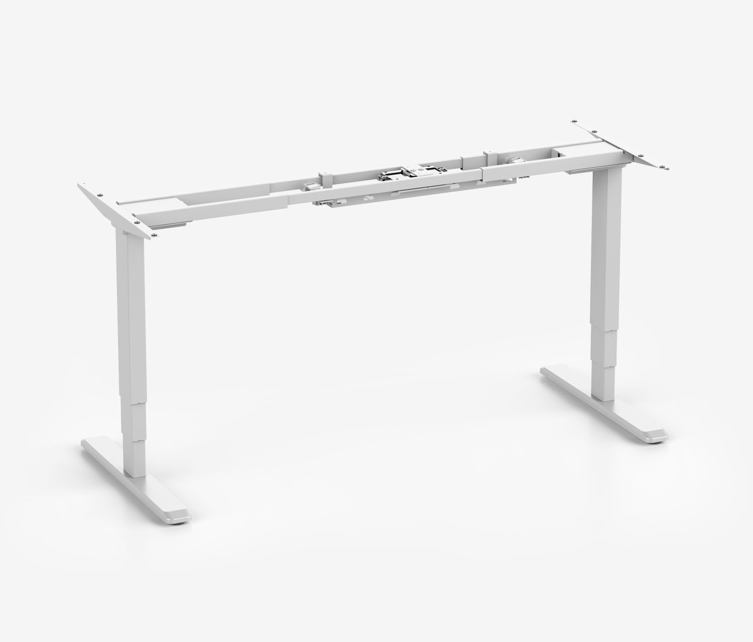 PRIMUS Freiformschreibtisch, Gestell Weiß 1600 x 800/1000 x 25 mm Birke, Ausführung Links