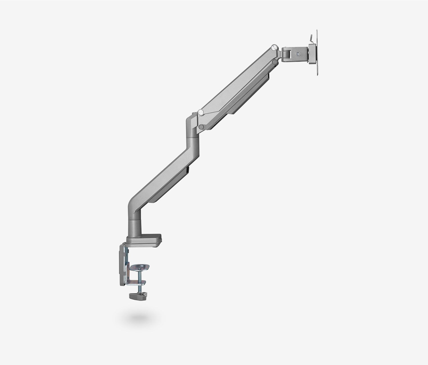 Single Gasdruck Monitorarm - silber