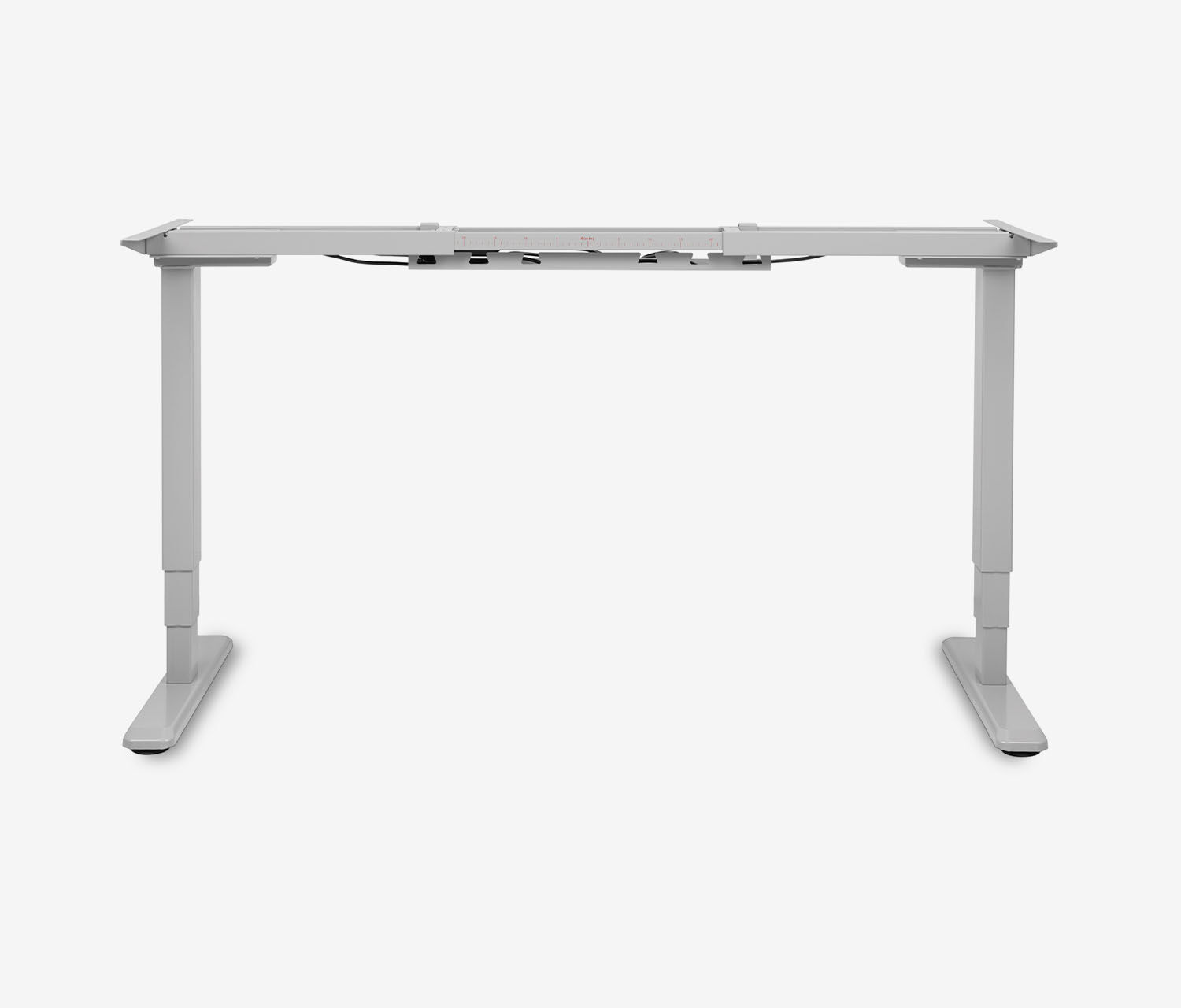 PRIMUS Freiformschreibtisch, Gestell Grau 1800 x 800/1000 x 25 mm Lichtgrau, Ausführung Rechts