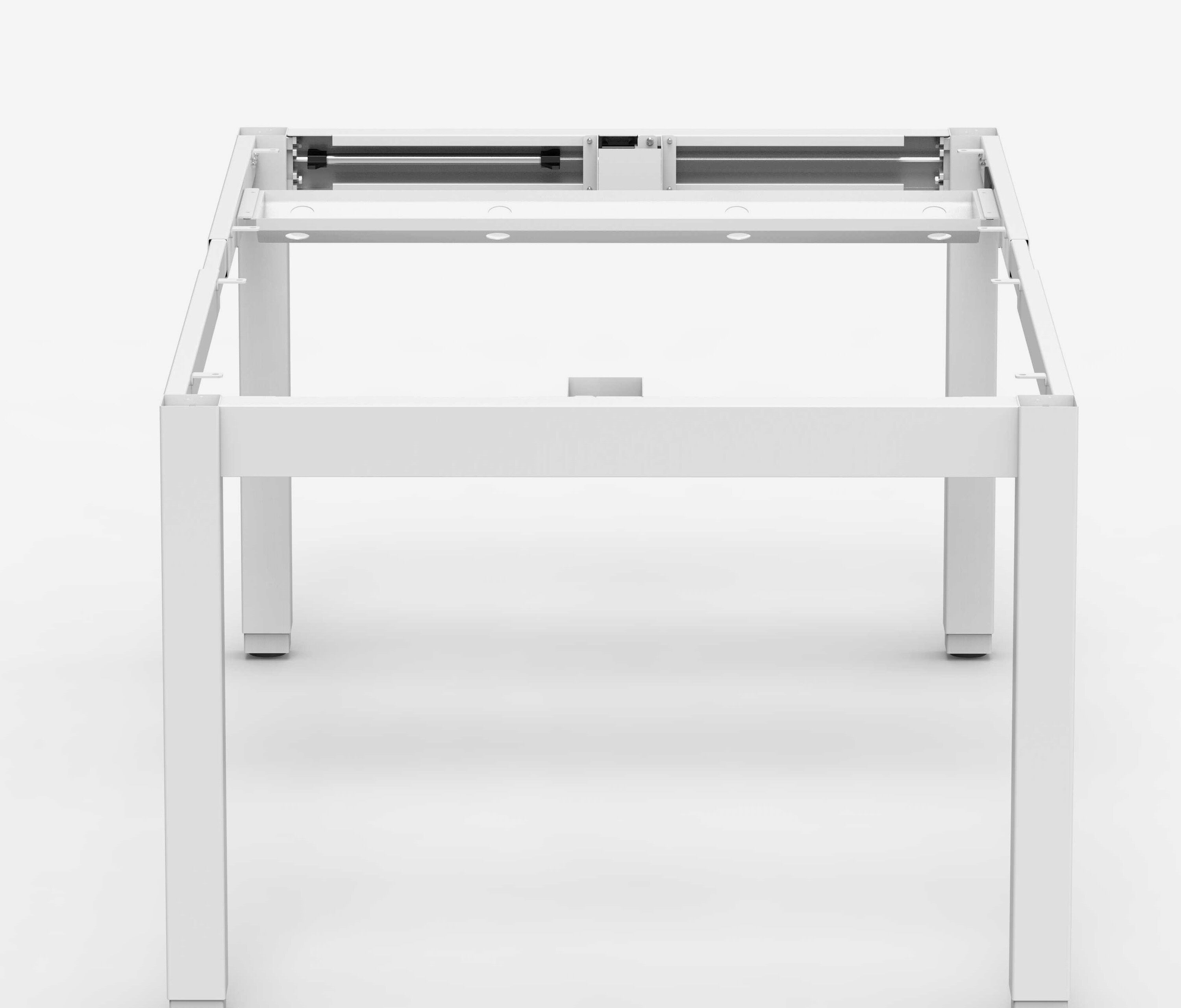 PRIMUS 4-Bein Schreibtisch Weiß Birke 2200 x 800 x 25 mm 