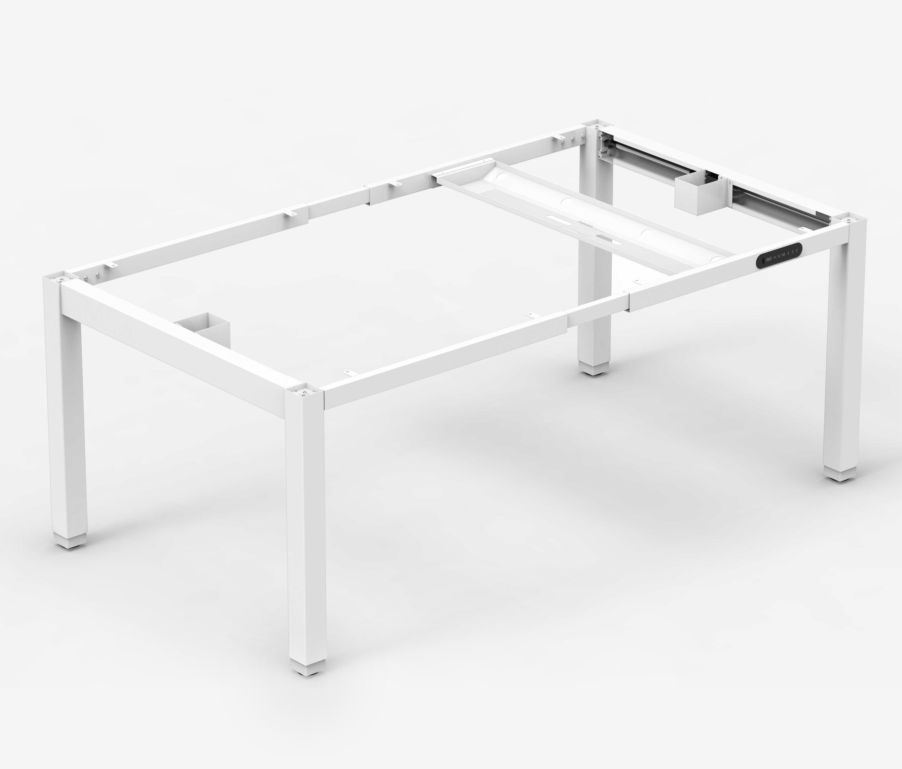 PRIMUS 4-Bein Schreibtisch Weiß Birke 2200 x 800 x 25 mm 