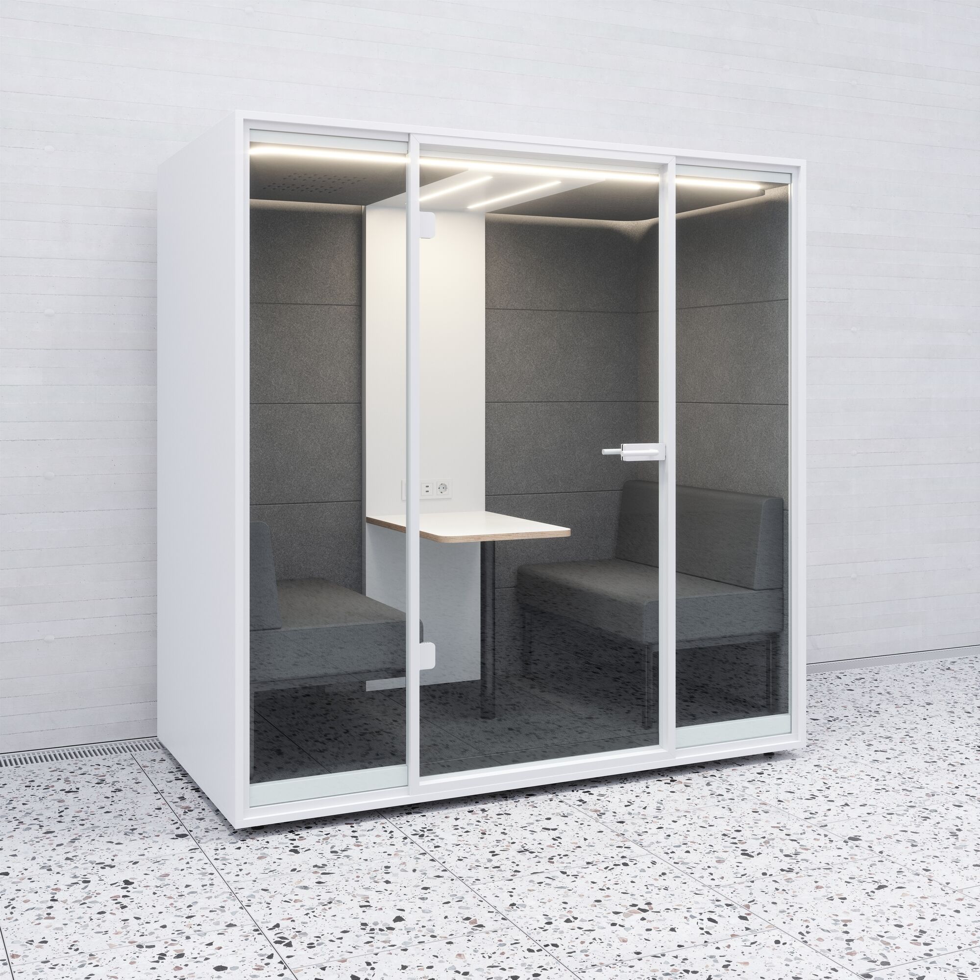 Meetingbox Quattro Anthrazit Weiß Kaffee Grau Standard Weiß