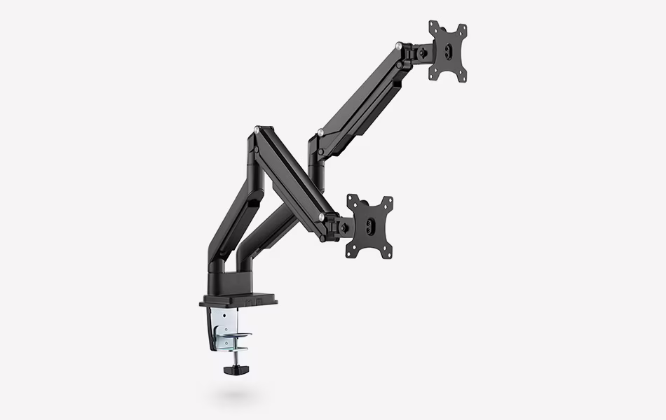 Dual Gasdruck Monitorarm - silber