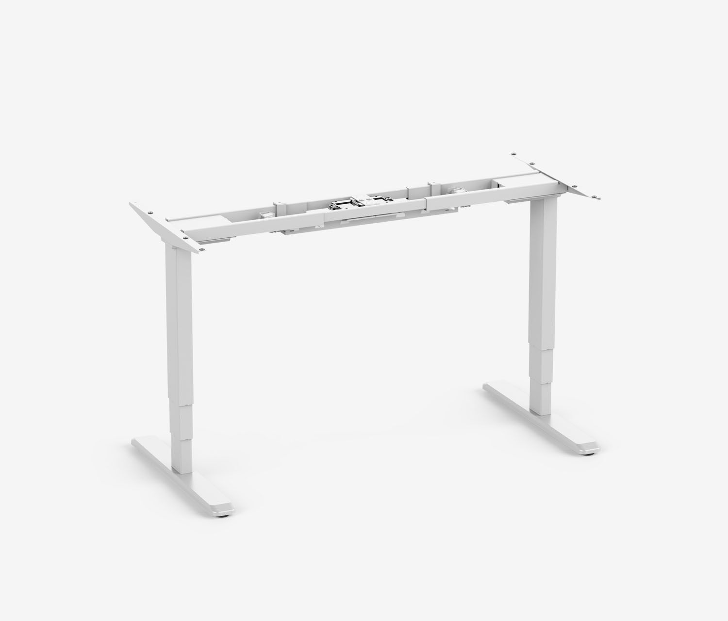PRIMUS Rechteckschreibtisch, Gestell Weiß, Tischplatte 1200 x 700 x 19 mm Nussbaum