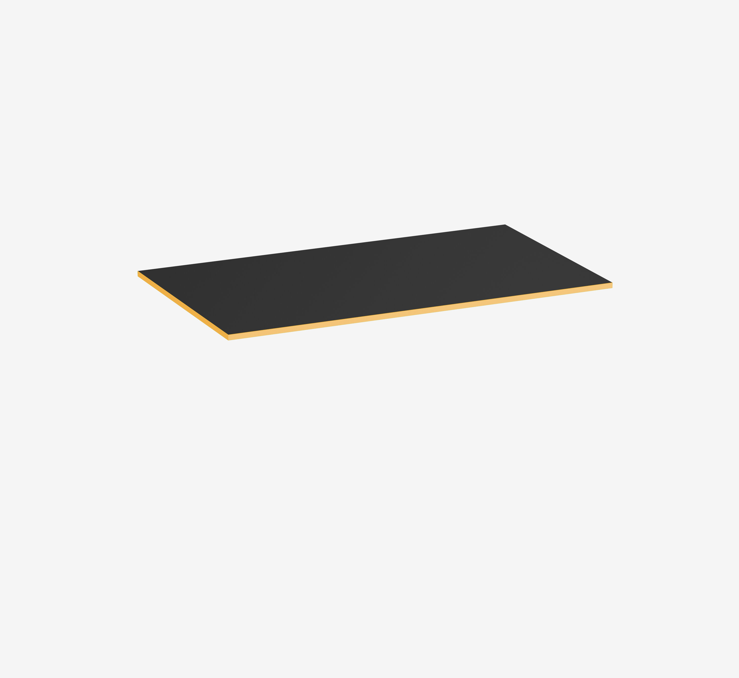Gaming Tischplatte Rechteck, Schwarz, Klassik, 1400 x 800 x 19 mm, Kante Sundown