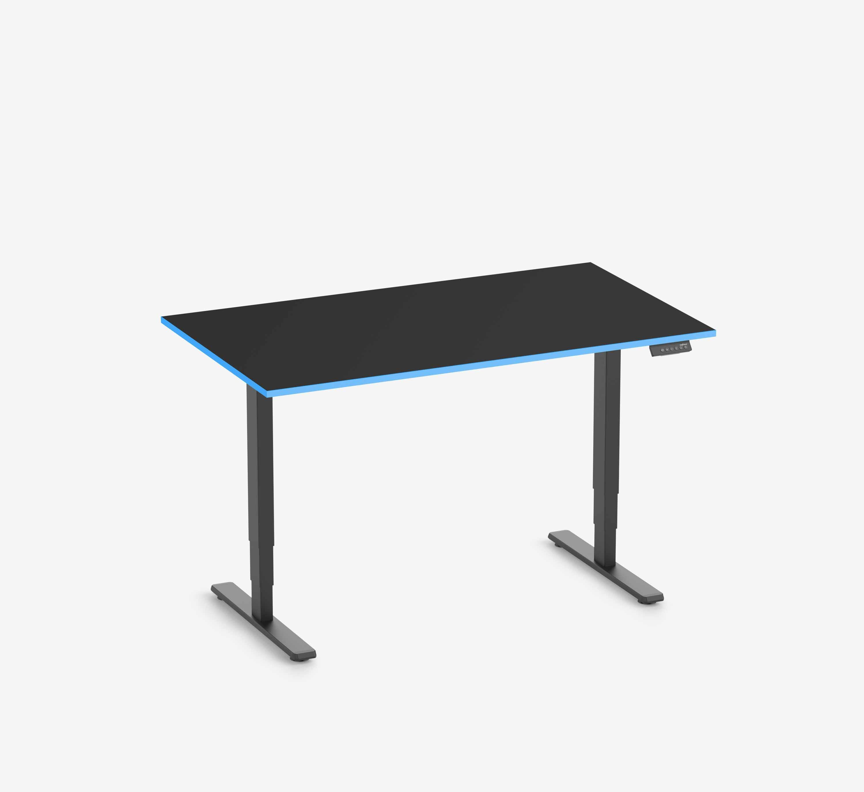 FOKUS Gamingschreibtisch Schwarz 140x80 Rechteck Ocean
