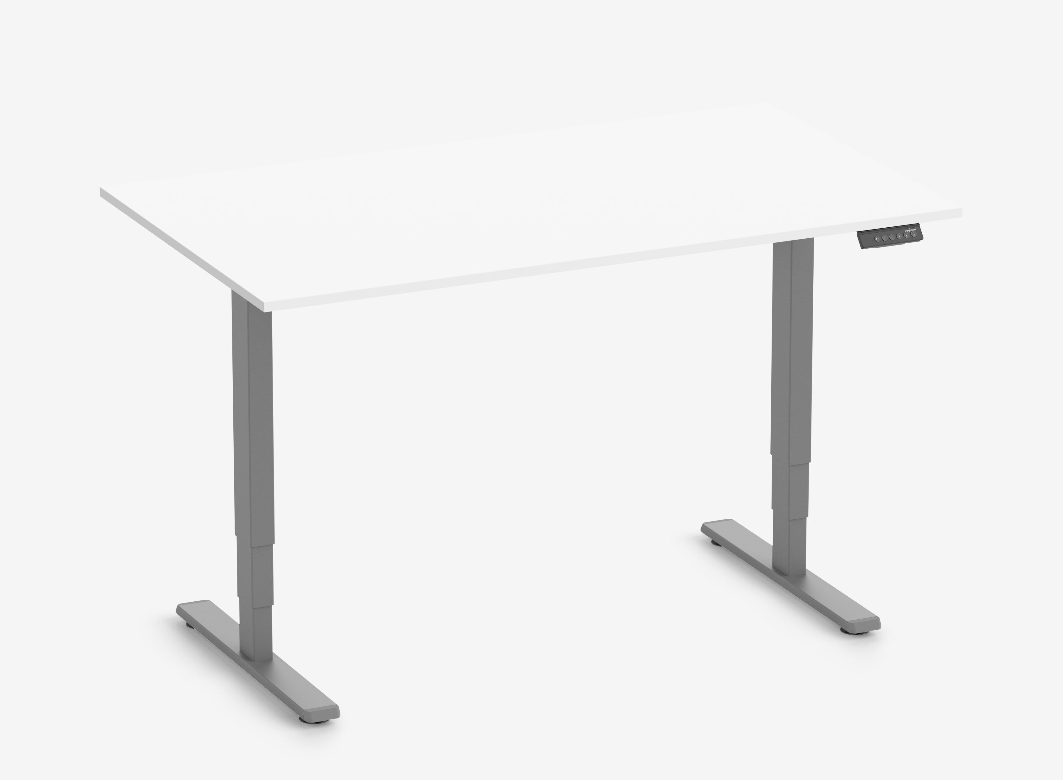 FOKUS Gestell Grau, Tischplatte 1400 x 800 x 19 mm Topweiß