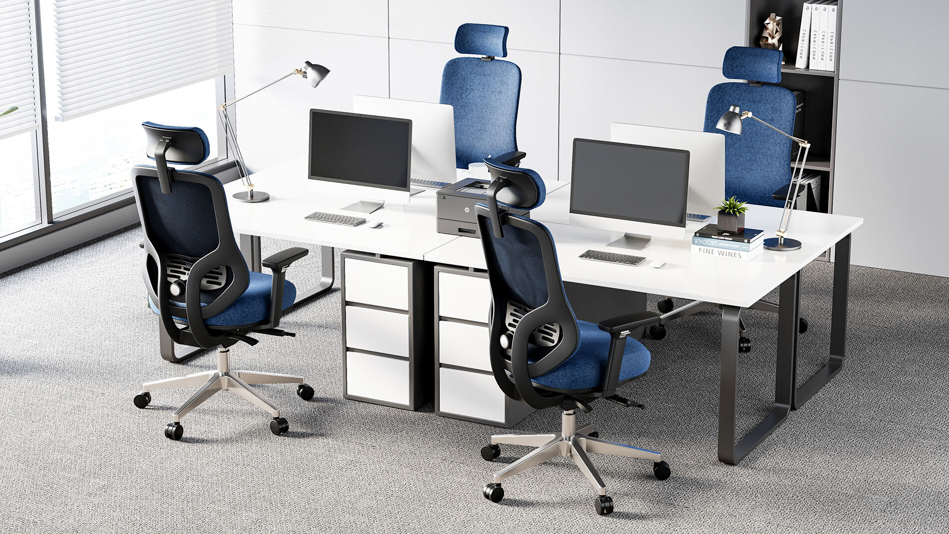 Bürodrehstuhl SENTA Blau Normal