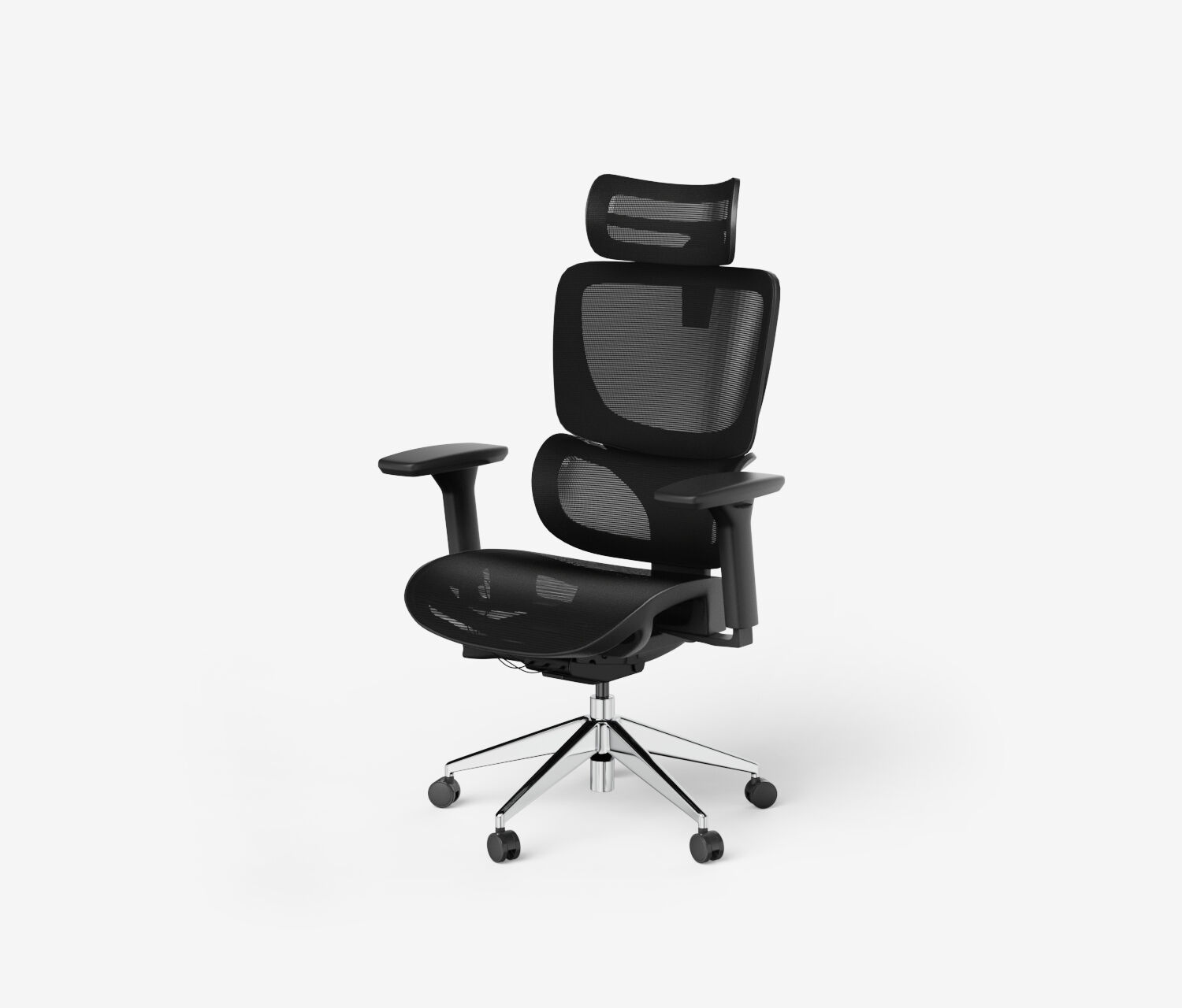 Bürodrehstuhl SENTA FX Mesh Niedrig Schwarz Silber