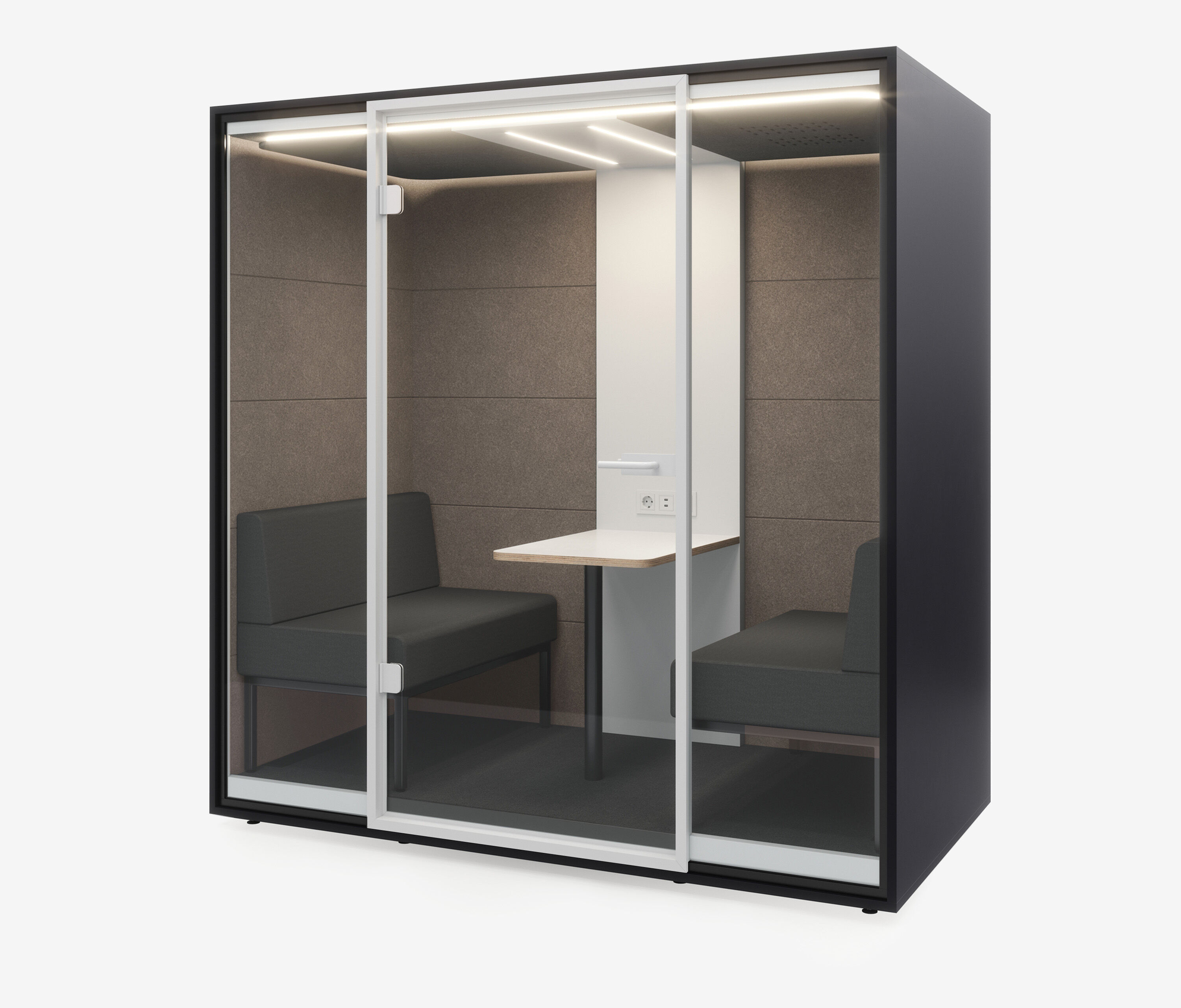Meetingbox Quattro Anthrazit Weiß Kaffee Grau Standard Weiß
