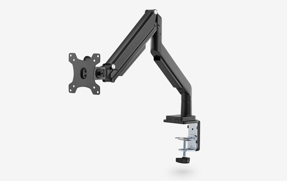 Single Gasdruck Monitorarm - silber