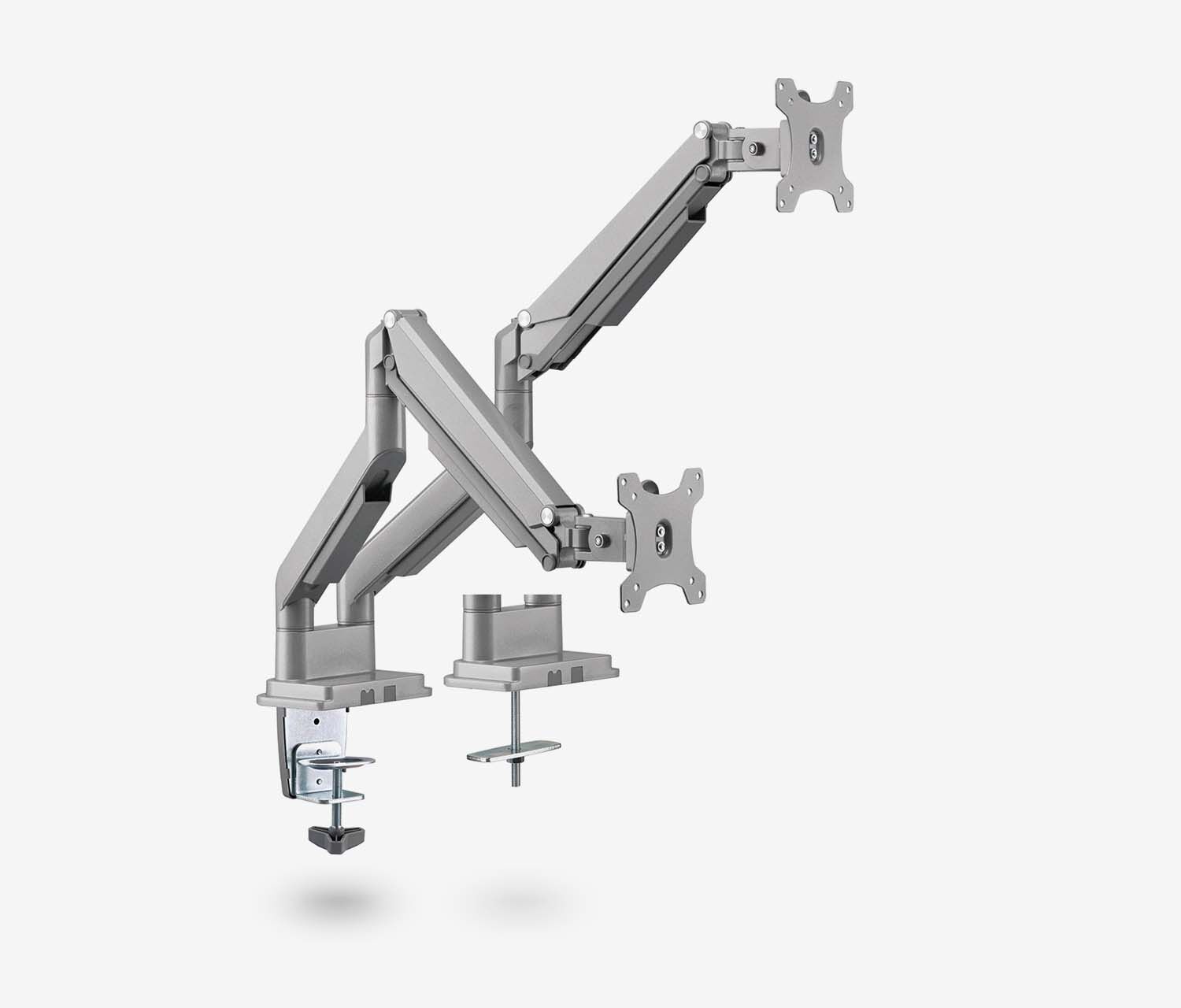 Dual Gasdruck Monitorarm - silber