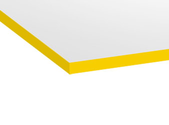 FOKUS Gamingschreibtisch Weiß 140x80 Rechteck Yellow Cab