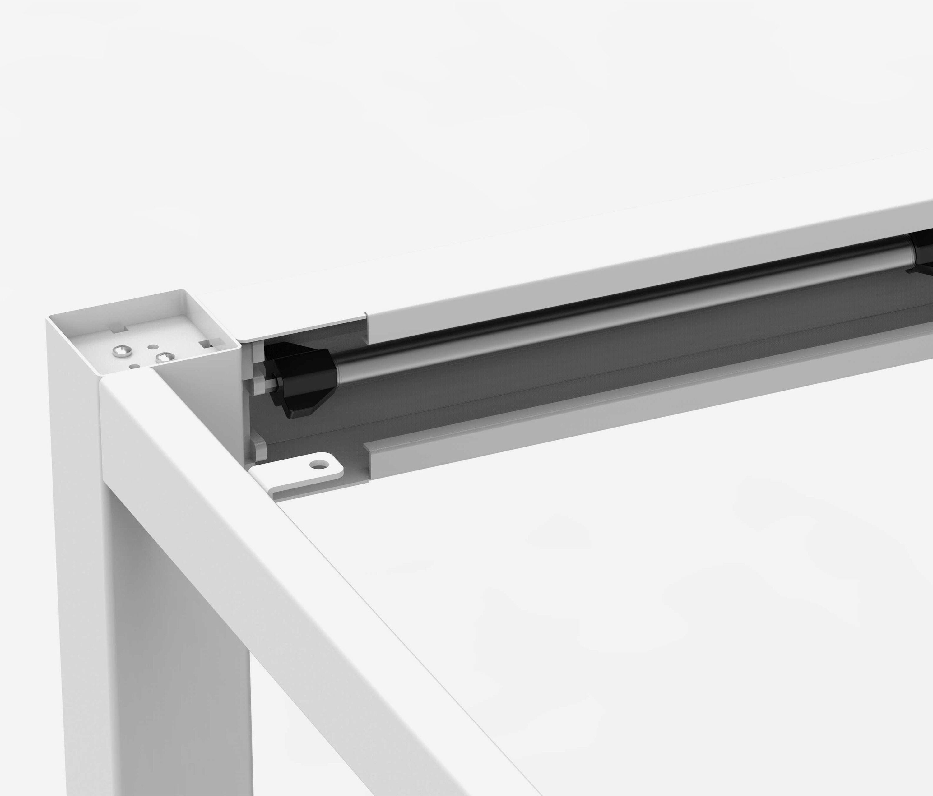 PRIMUS 4-Bein Schreibtisch Weiß Nussbaum 1600 x 800 x 25 mm 