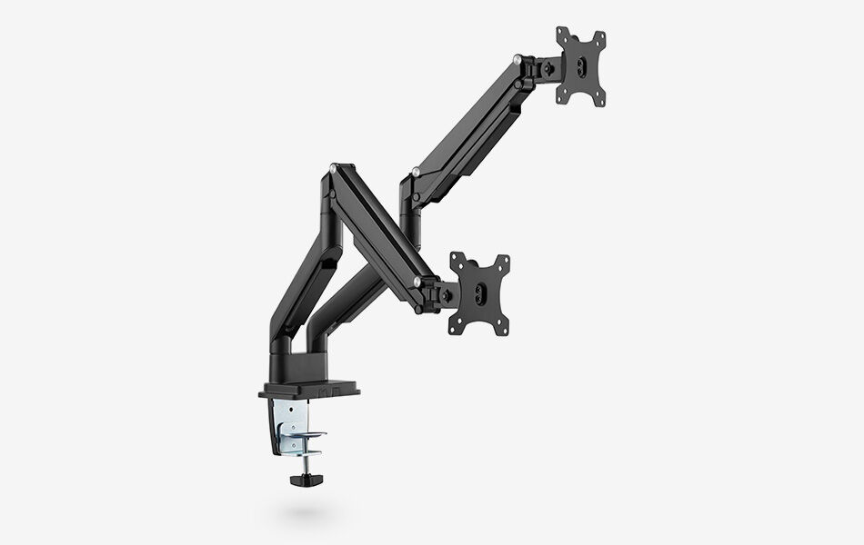 Dual Gasdruck Monitorarm - silber