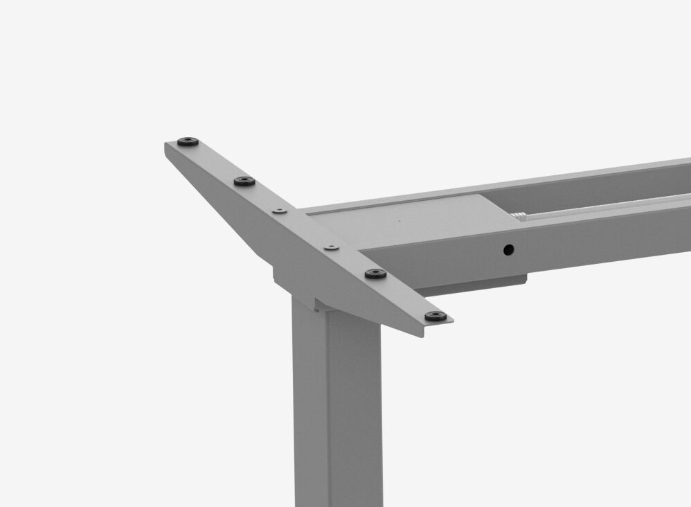 FOKUS Gestell Grau, Tischplatte 1400 x 800 x 19 mm Birke