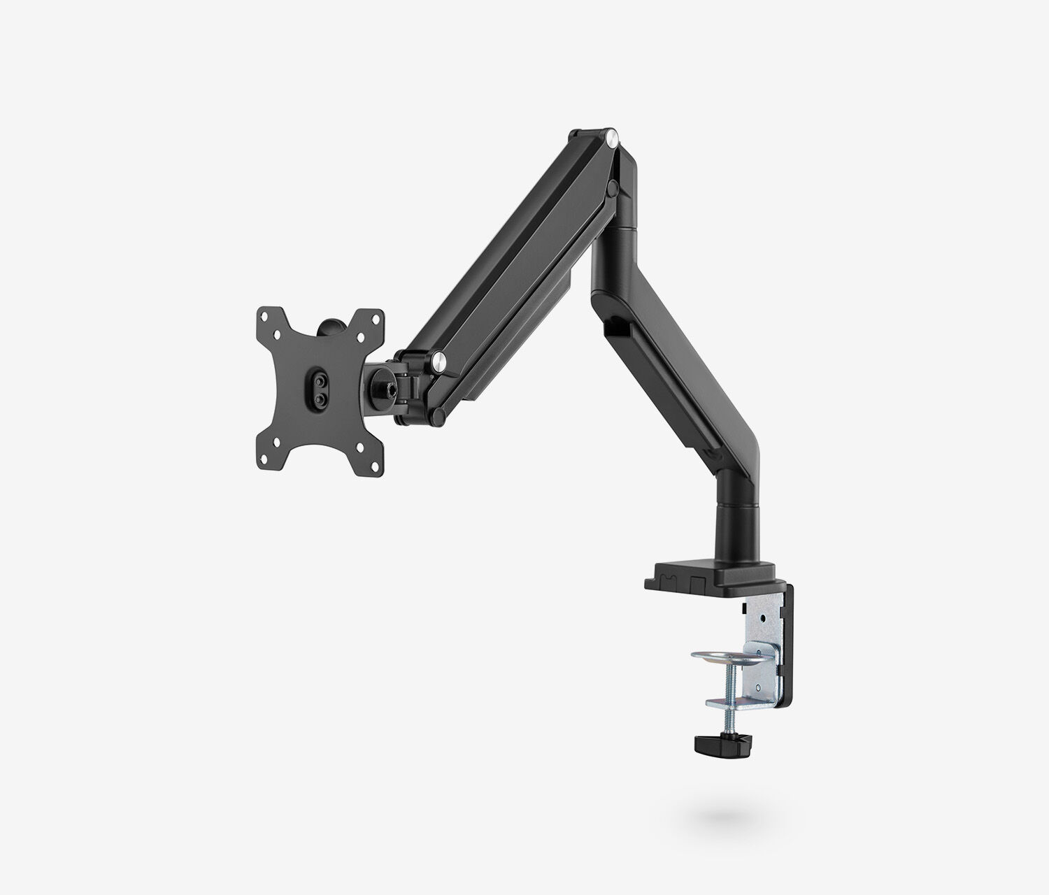 Single Gasdruck Monitorarm - silber