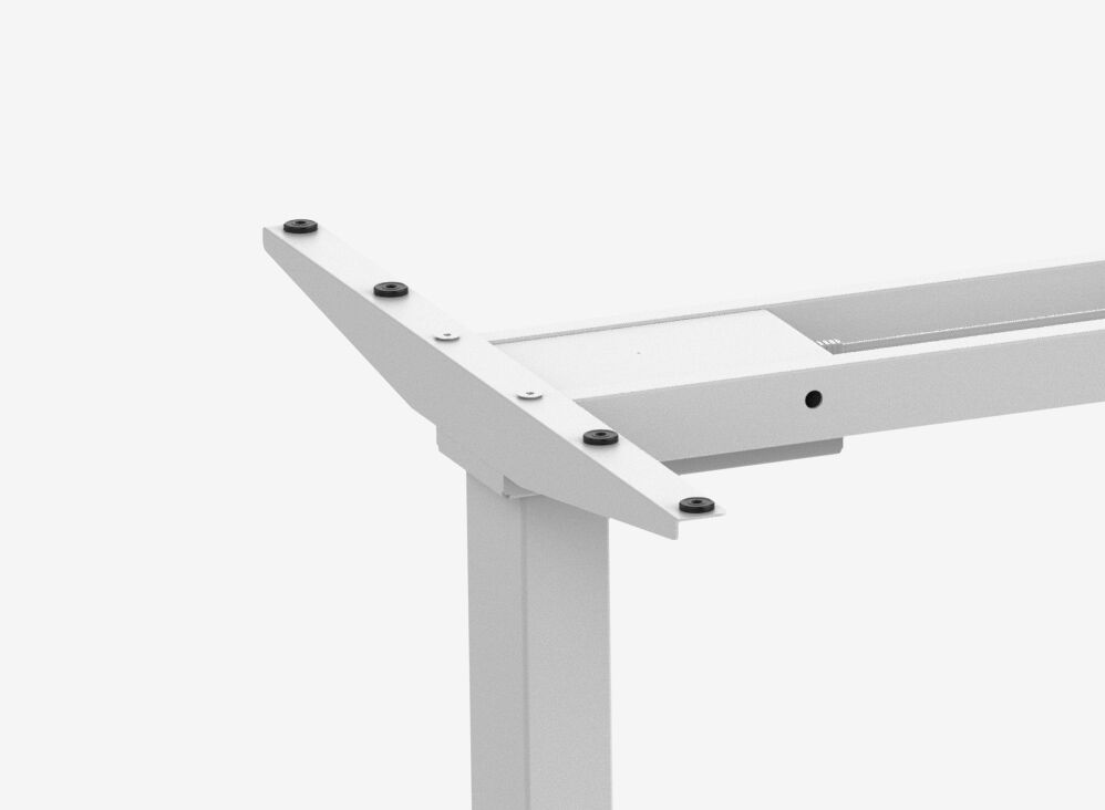 FOKUS Gamingschreibtisch Weiß 140x80 Rechteck Fire Red 