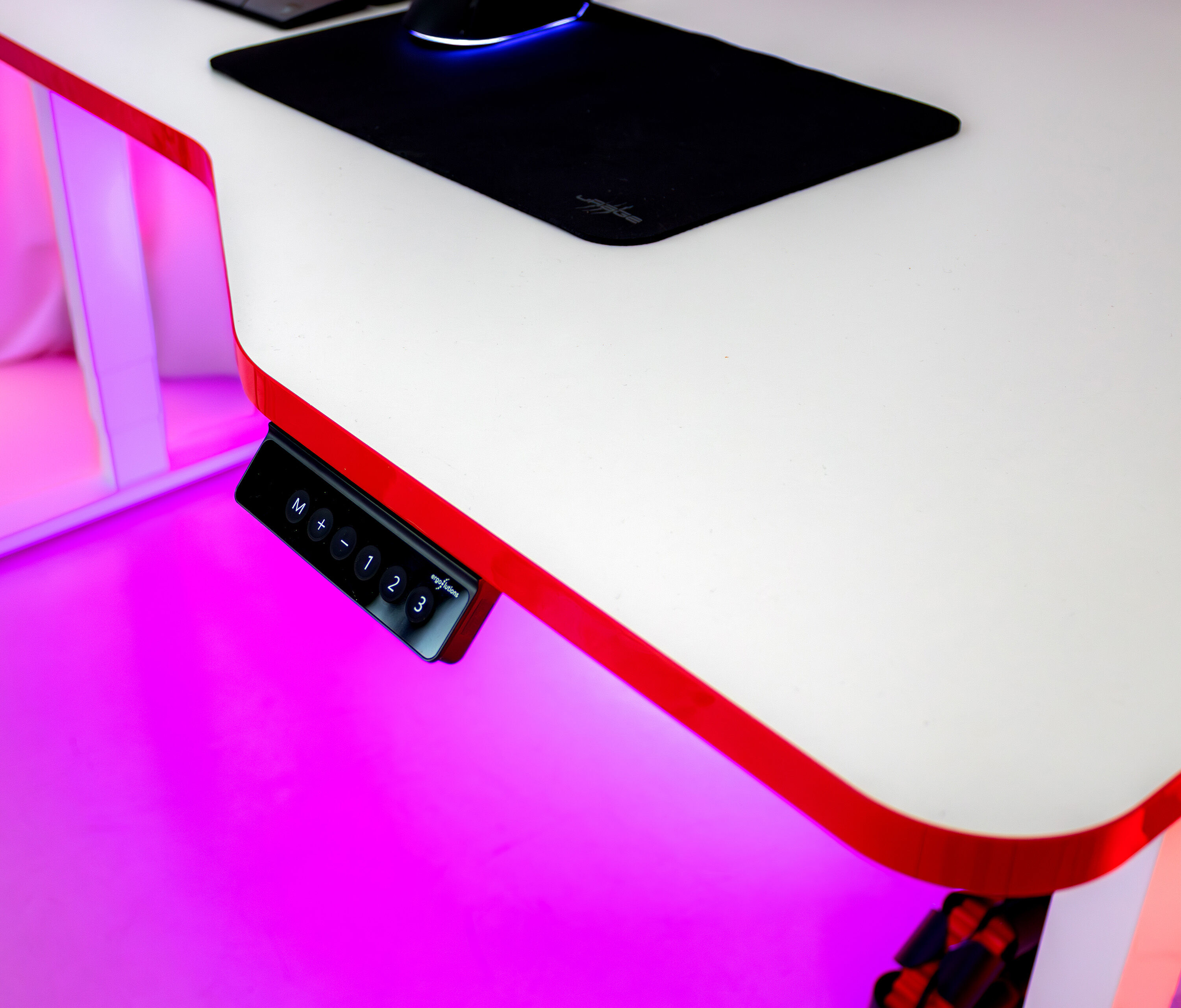 FOKUS Gamingschreibtisch Weiß 160x80 Cockpit Ocean