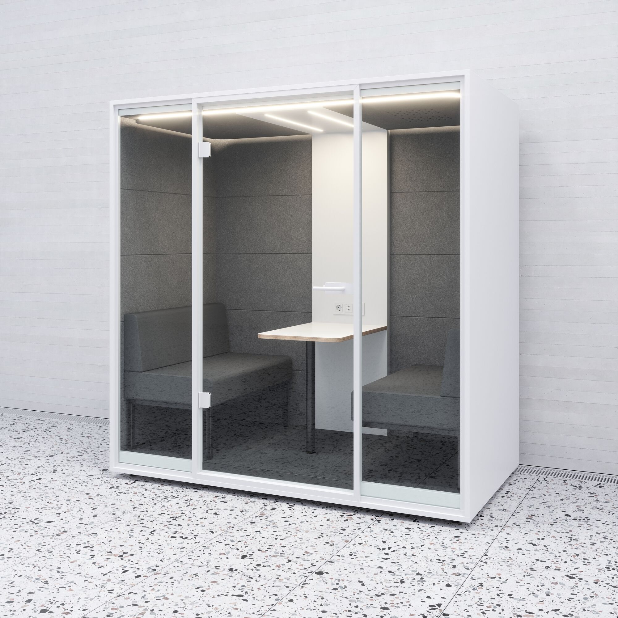 Meetingbox Quattro Anthrazit Weiß Kaffee Grau Standard Weiß