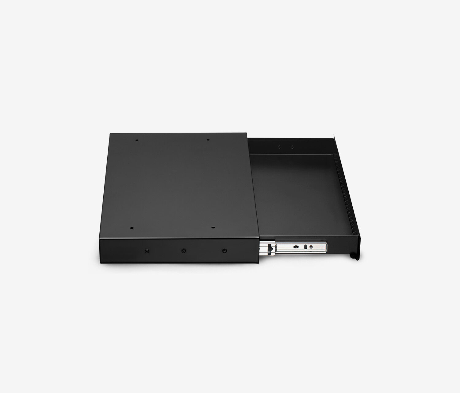 PRIMUS + Slimline Schublade, Kabelschlange & Halter 160x80 Schwarz Buche