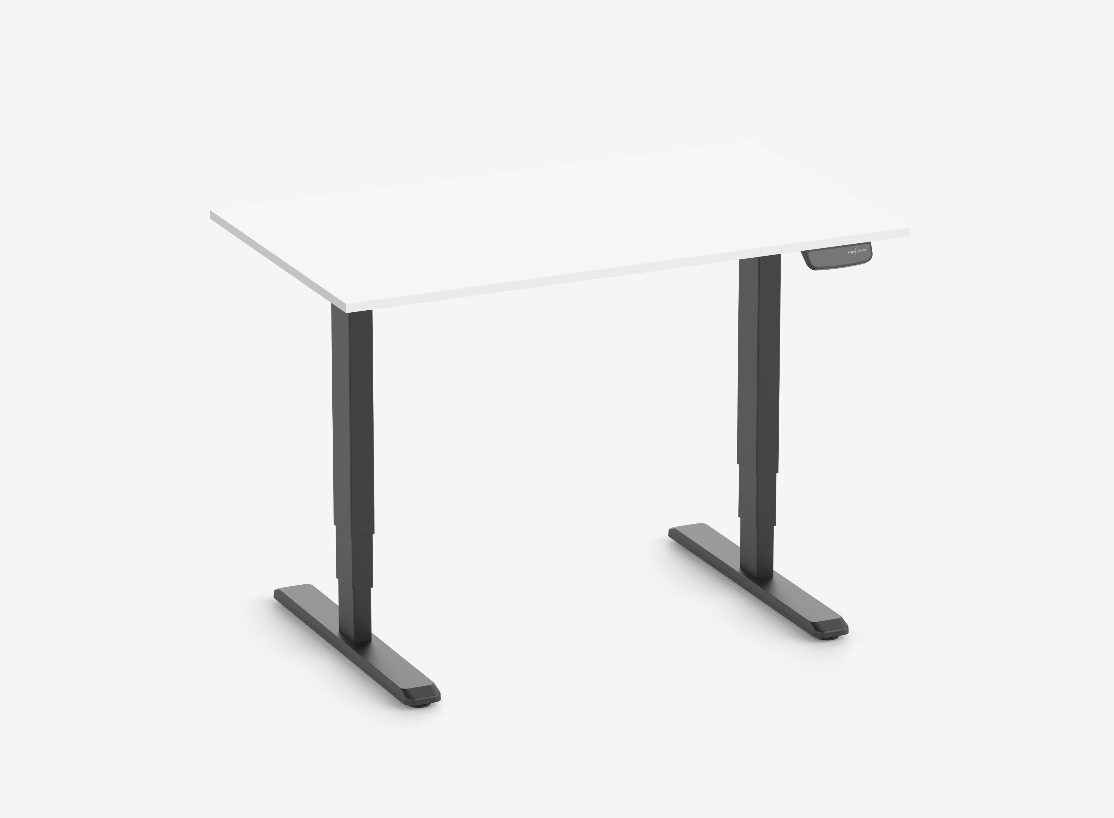 PRIMUS Speed Rechteckschreibtisch, Gestell Schwarz, Tischplatte 1200 x 700 x 19 mm Topweiß