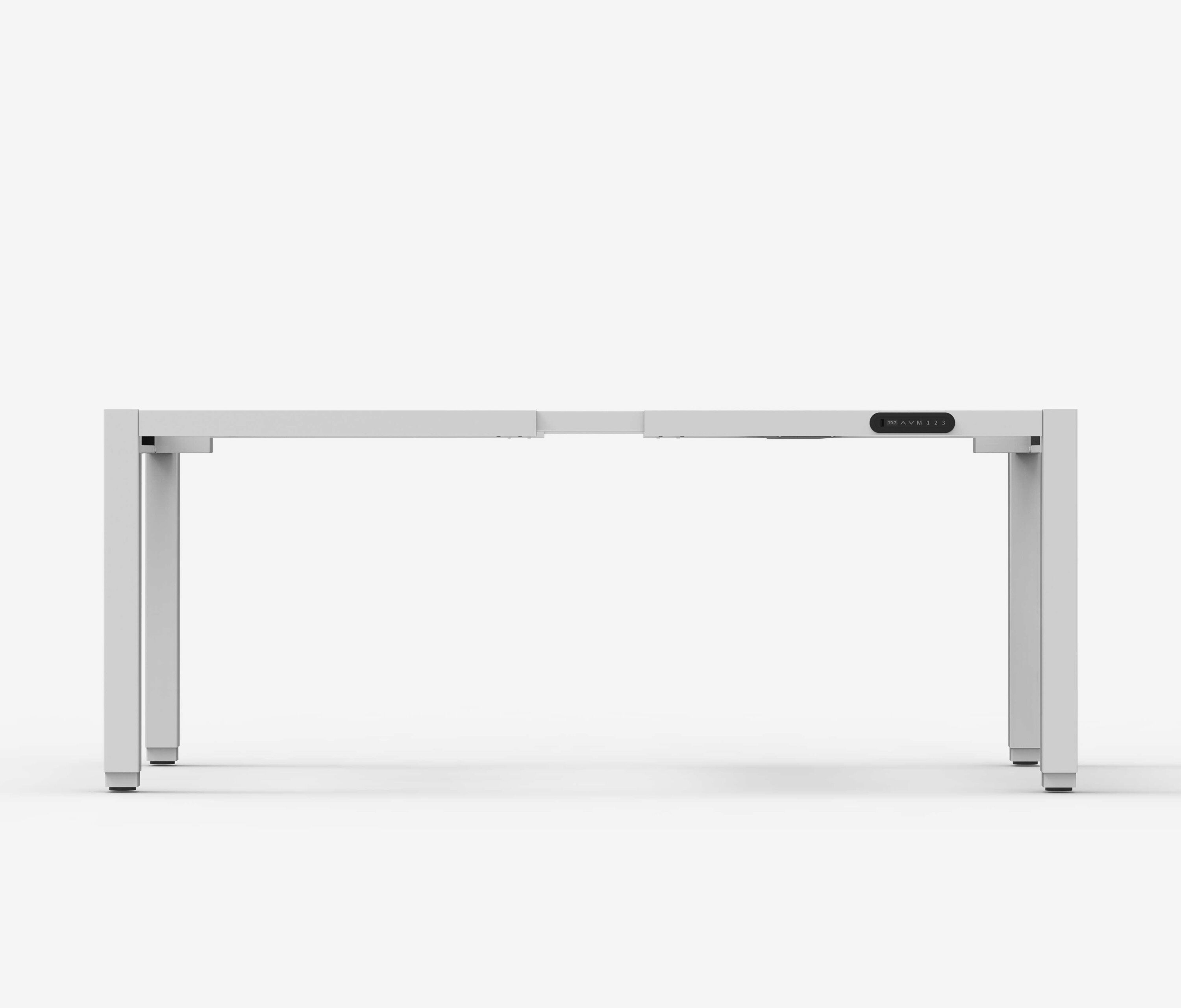 PRIMUS 4-Bein Schreibtisch Weiß Nussbaum 1600 x 800 x 25 mm 