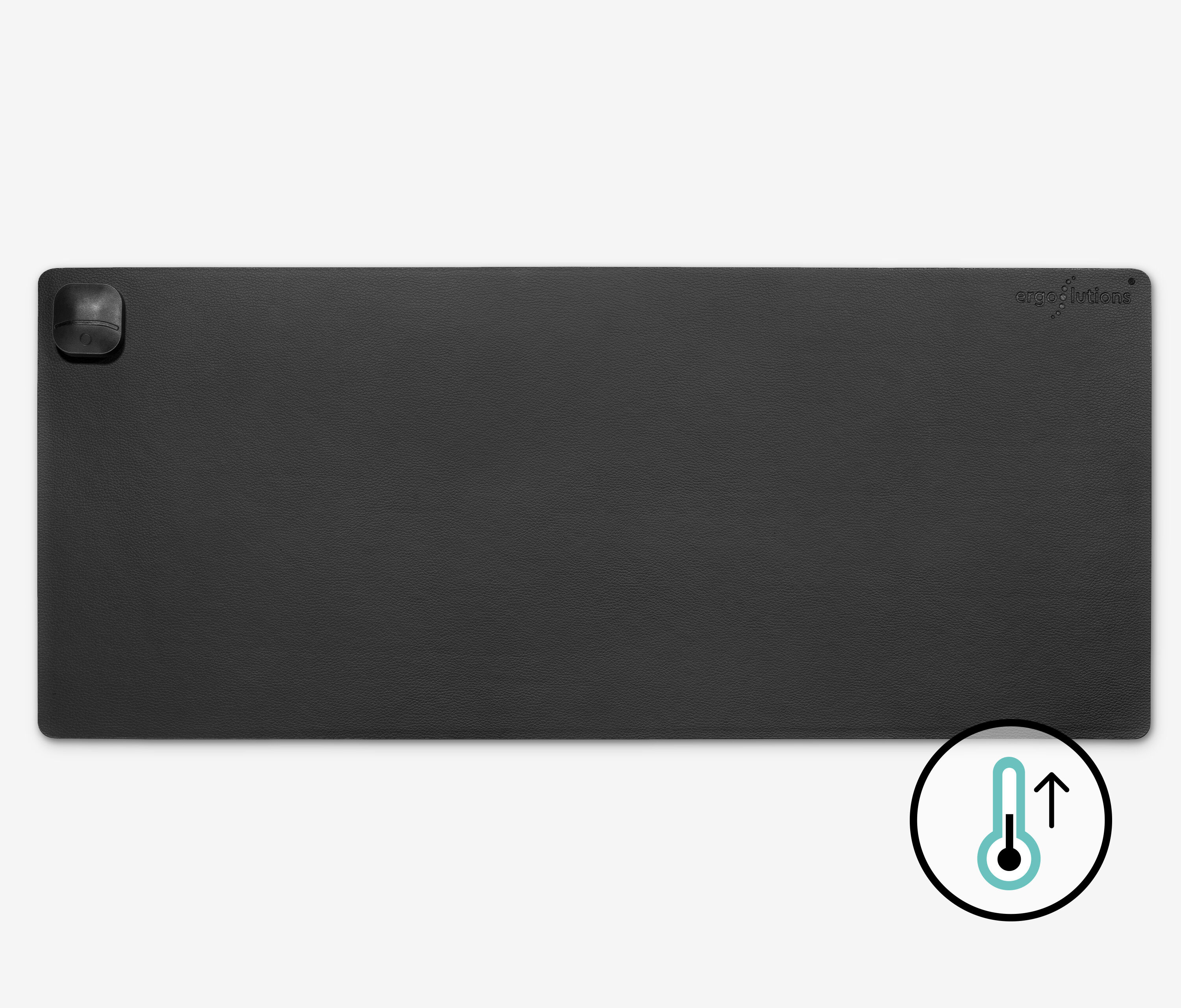 FOKUS Gestell Grau, Tischplatte 1200 x 700 x 19 mm Buche, + beheizbare Schreibtischunterlage
